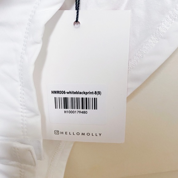 Hello Molly Chill & Drink Bodysuit - White Black Polka Dot - Picture 8 of 8